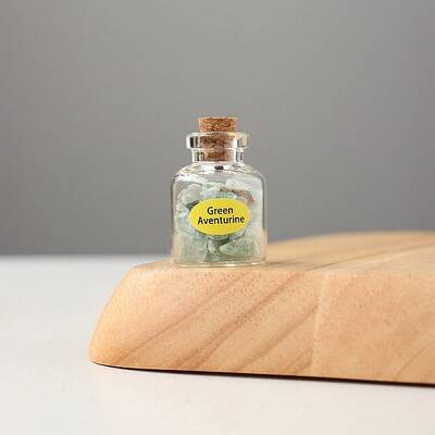 Mini Natural Green Aventurine Chips Bottles Sets