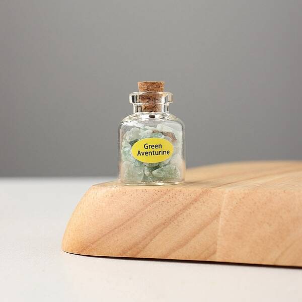 Mini Natural Green Aventurine Chips Bottles Sets