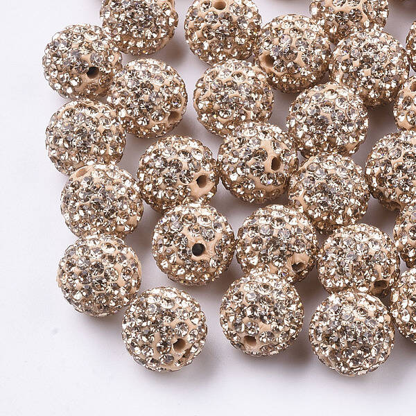 Handmade Polymer Clay Rhinestone Beads