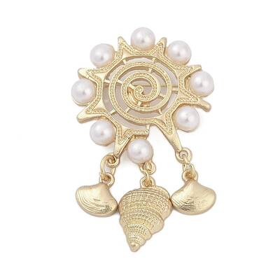 Conch Alloy Brooches for Backpack Clothes