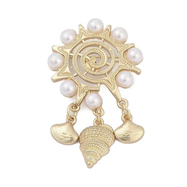 Conch Alloy Brooches for Backpack Clothes