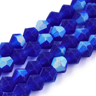 Imitate Austrian Crystal Bicone Frosted Glass Beads Strands
