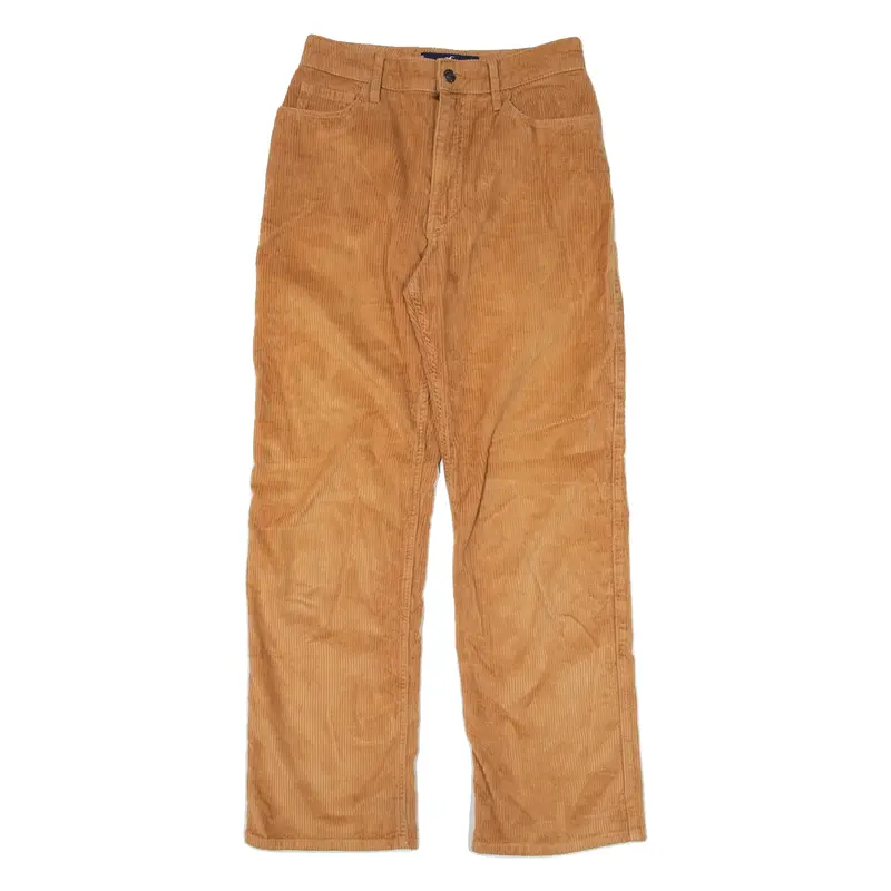 HOLLISTER Womens Corduroy Trousers Brown Relaxed Straight W25 L28
