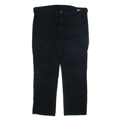 DICKIES Mens Trousers Black Slim Straight W40 L32