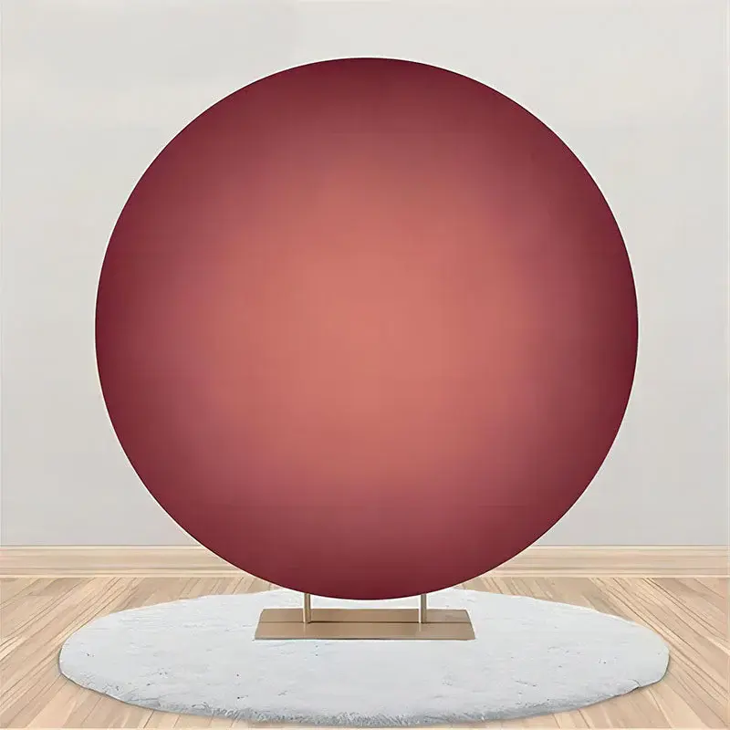 Dark Red Gradient Simple Circle Backdrop For Party - Aperturee