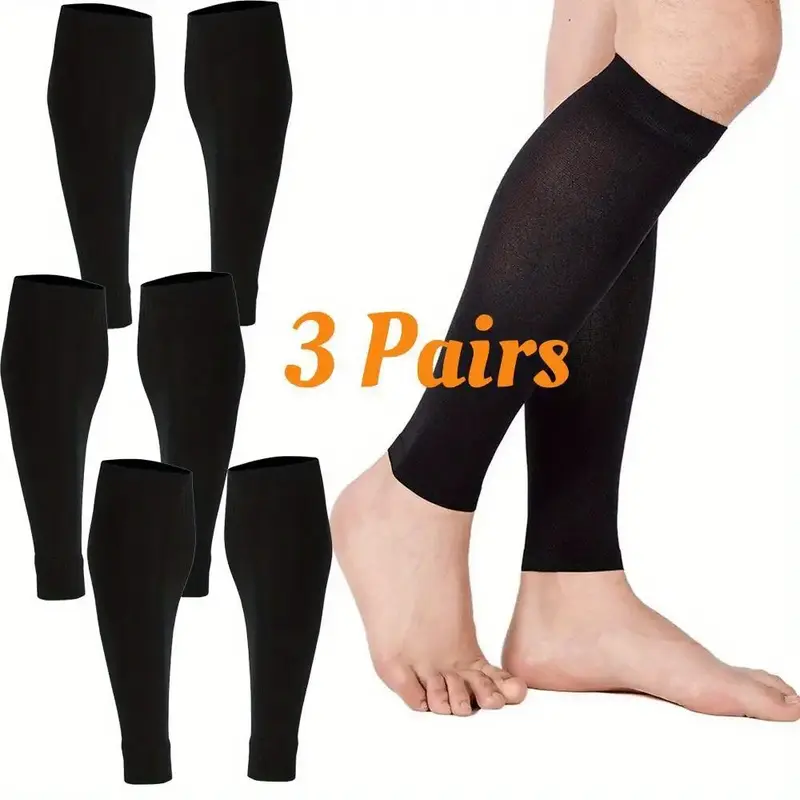 3 Pairs of Compression Calf and Knee High Socks,Compression Socks for Women,Ompression Socks for Men,Elastic Football Socks,U...