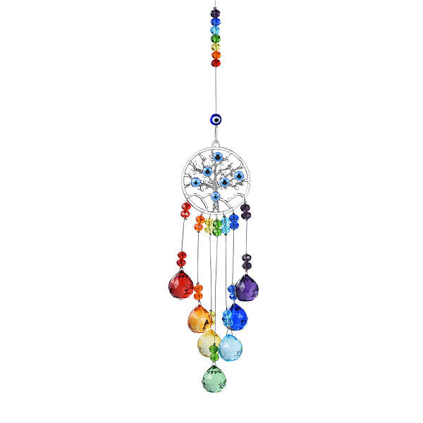 Glass with Metal Sun Catcher Pendant