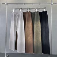 Baggy Sweatpants - Heavyweight Oversized Acid Wash Comfort Minimalist Bottoms for Men and Women - Plain Beige - Menswear, Tro...