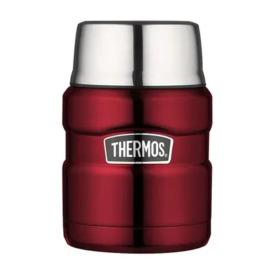 Thermos Thermos for food with spoon and cup - red 470 ml