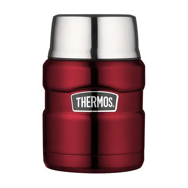 Thermos Thermos for food with spoon and cup - red 470 ml