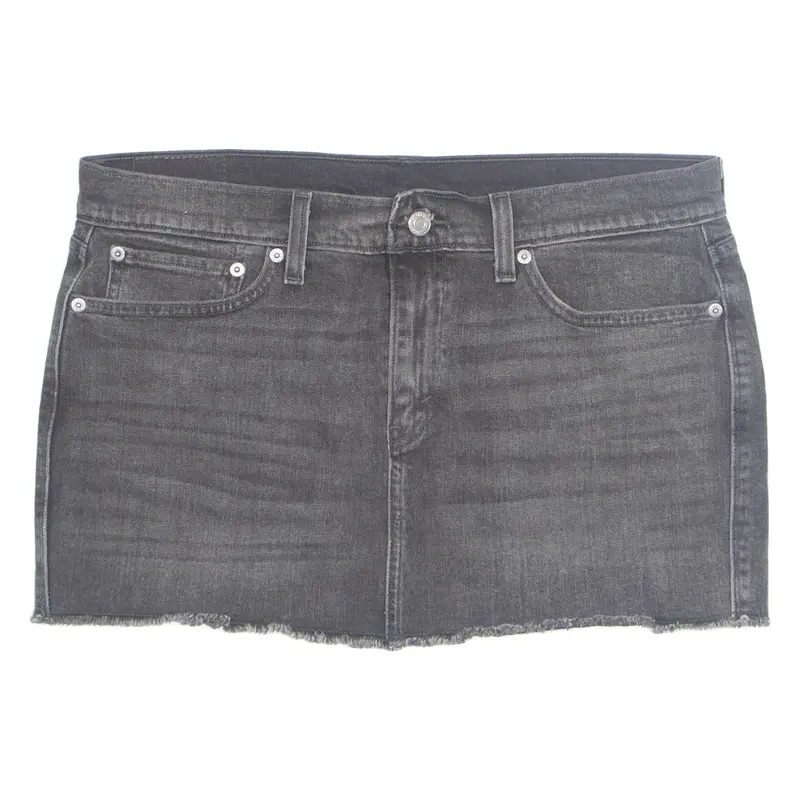LEVI'S Womens Mini Skirt Black Short Denim M