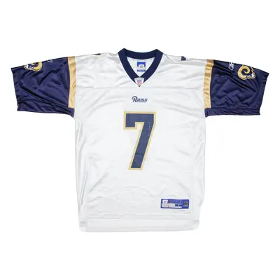REEBOK NFL Los Angeles Rams Mens Jersey White USA V-Neck L