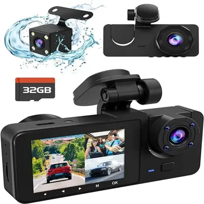 ăUS 2025 Deals for You DaysăCar camera-4K driving recorder 32GB memory card, 24-hour front and rear driving recorder loop...