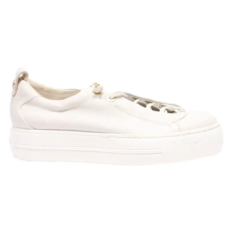PAUL GREEN Sneaker Trainers White Leather Womens UK 3.5