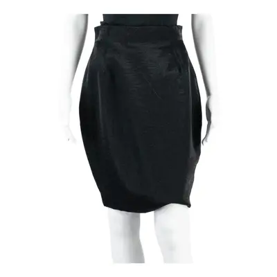 WALLIS Sparkle Short Pencil Skirt Black 90s Womens UK 10