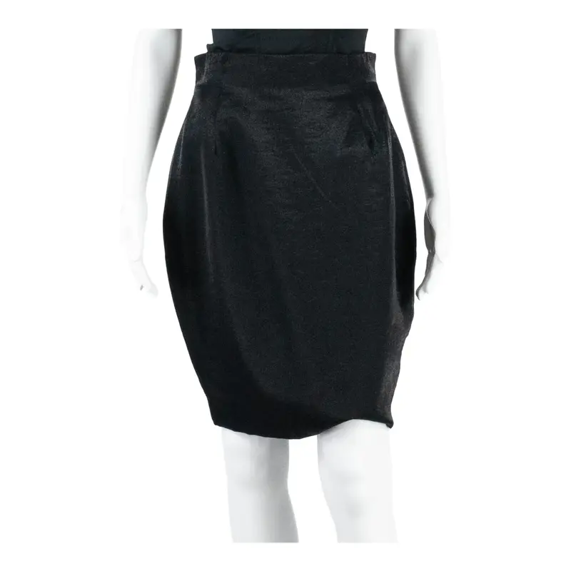 WALLIS Sparkle Short Pencil Skirt Black 90s Womens UK 10
