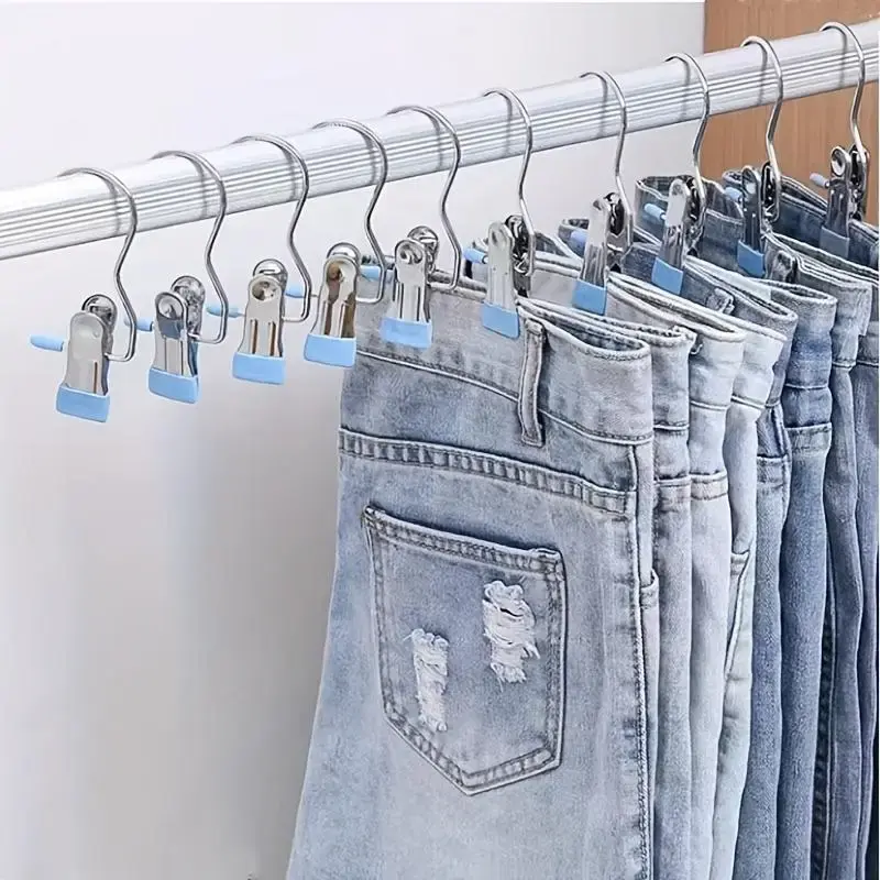 Riding the Home Organization Trend! These  10/15 - piece Metal Clip Hangers are a MUST - HAVE! 💯 Anti - Slip, Windproof, G...
