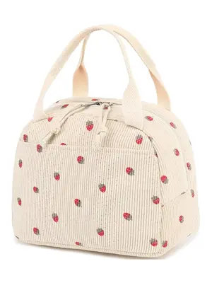 2024 New Style Strawberry Pattern Lunch Bag, Large Capacity Insulated Lunch Bag for Daily Commute, Portable Handbag for Work,...