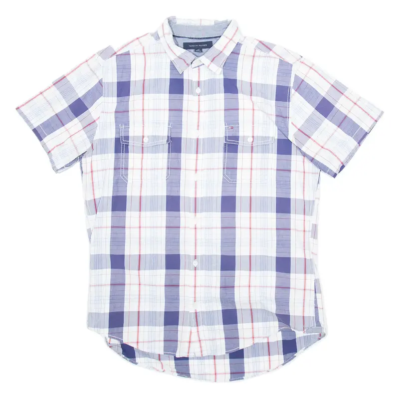 TOMMY HILFIGER Mens Shirt Grey Check L