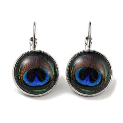 Eye Glass Leverback Earrings with Brass Earring Pins