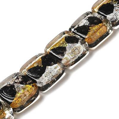 Handmade Gold Foil and Silver Foil Lampwork Beads