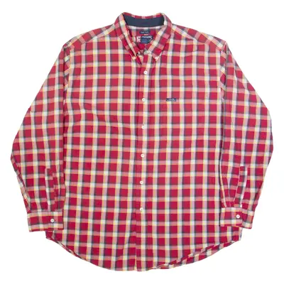 CHAPS RALPH LAUREN Mens Shirt Red Check Long Sleeve XL