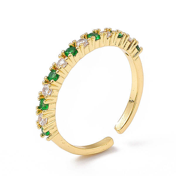 Cubic Zirconia Open Cuff Ring