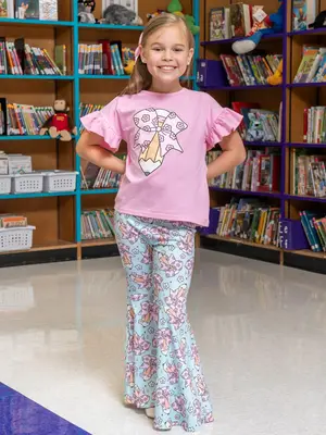 Pencil Bows Bell Bottoms Outfit