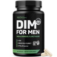 DIM 300mg For Men | Men’s Hormone Balance & Fitness Booster Supplement with Diindolylmethane Plus CDG & Sulforaphane for Me...