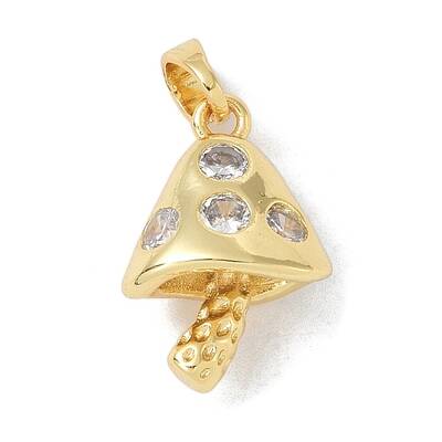 Brass Micro Pave Clear Cubic Zirconia Pendants