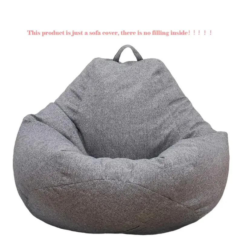 （small）Sofa covers！！！Large Bean Bag Chair Cover Sofa Color Simple Design Indoor Lazy Lounger Cover for Adults and K...