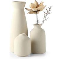 Ceramic Vase Set, 3 Counts/set Modern Rustic Farmhouse Home Decor, Decorative Vase for Pampas Grass, Creative Shelf, Table, B...