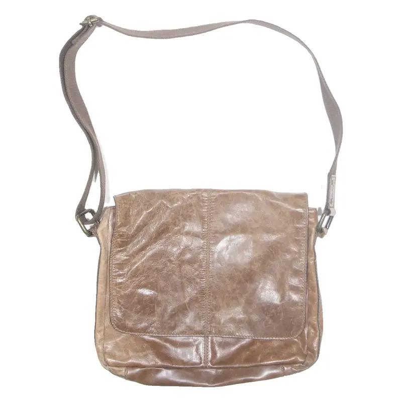 FOSSIL Womens Shoulder Bag Brown Leather 90s