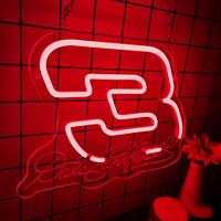 Dale Earnhardt Number 3 Sports Car Neon Signs for Wall Decor,Dimmable Garage Neon Light,Usb Powered Car Signs for Kids Bedroo...