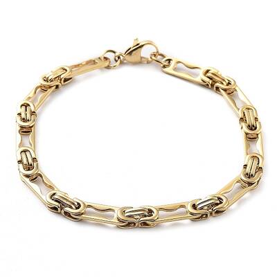 PVD Vacuum Plating 201 Stainless Steel Link Chain Bracelet