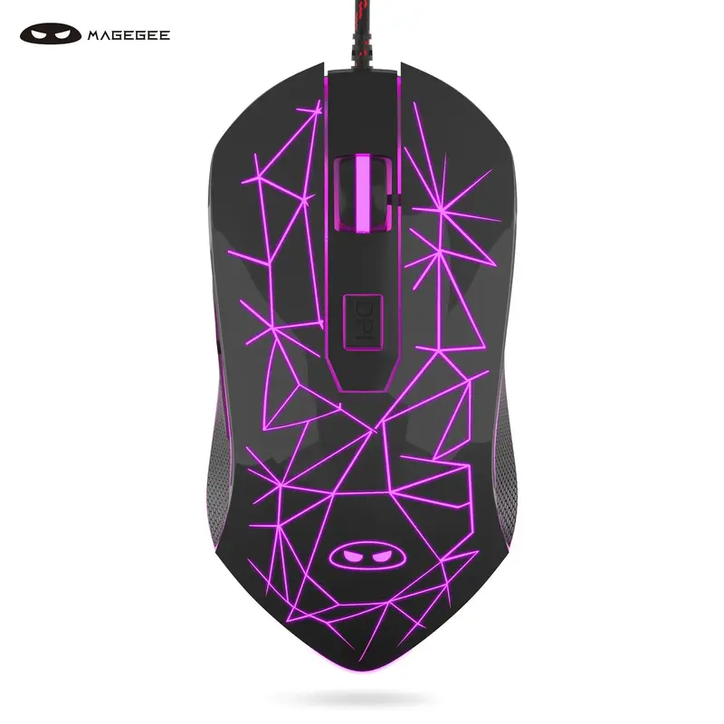 MageGee G6 Wired Gaming Mouse, Ergonomic USB Optical Mouse with 7 Colors Breathing LED Backlit, 6 Adjustable DPI Levels Mouse...