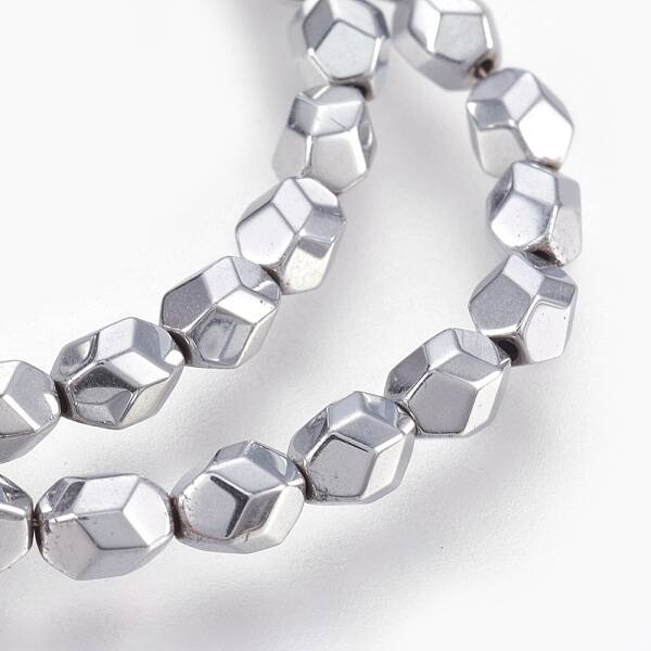 Electroplated Non-magnetic Synthetic Hematite Bead Strand