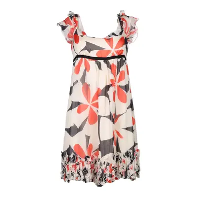 Dolce & Gabbana Floral Mini Dress - Small White Silk