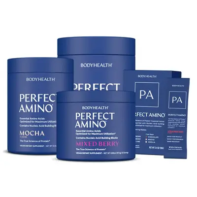 BodyHealth Perfect Amino Powder - Essential Amino Acids for Optimum Protein, Collagen & Lean Muscle Recovery - Vegan, Gluten-...