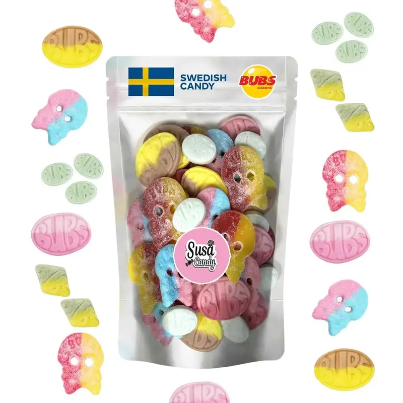 Bubs Swedish Candy Sweet/Sour Mix 1/2 lb Snack Bonbon