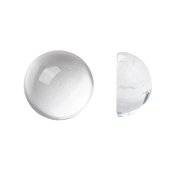 Transparent Half Round Glass Cabochons
