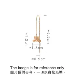 'The Art of Romance' 18K Rose Gold Diamond Coach Single Earring