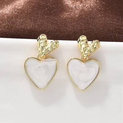 Brass Dangle Stud Earrings