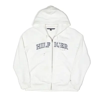TOMMY HILFIGER Hoodie White Full Zip Womens XL