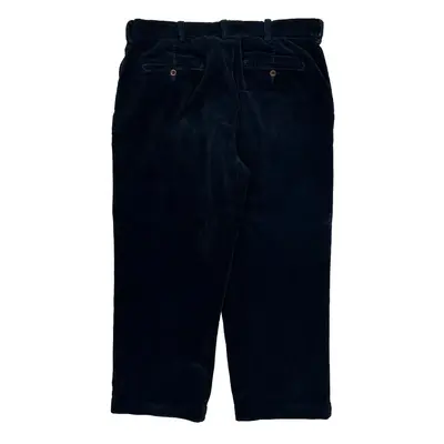 Polo By Ralph Lauren Cord Trousers - 36? Waist Black Cotton | Size: 36″ waist