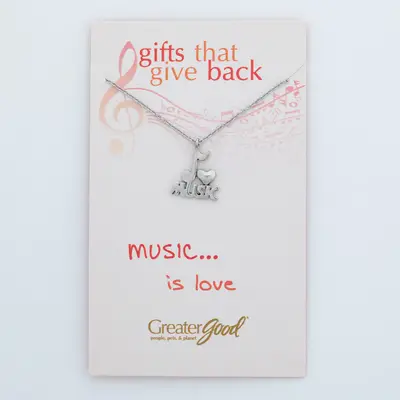 Music Lover Necklace - Microphone