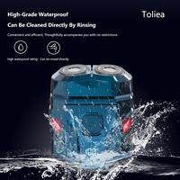 Toliea TL-G7 Men's Mini Portable Electric Shaver Removable Head IPX7 Waterproof Wet & Dry Type-C Charging with LED Display