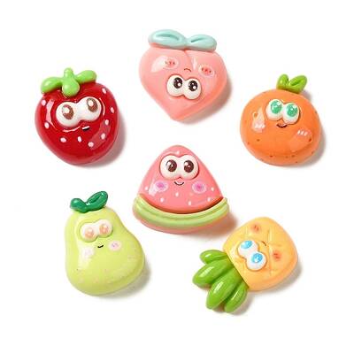 Opaque Resin Funny Big Eye Fruit Decoden Cabochons