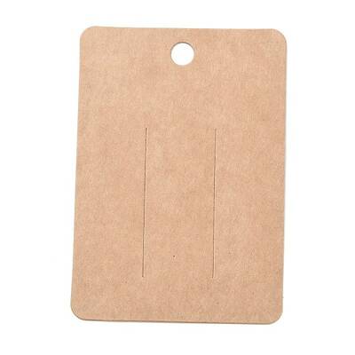 Blank Kraft Paper Hair Clip Display Cards