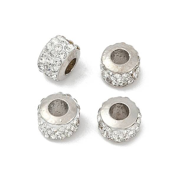 Alloy Rhinestone Clay Pave Beads